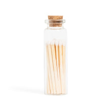 Apothecary Matches with White Tips in Corked Glass Vial