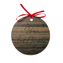 "Baby's First Christmas" Walnut Ornament