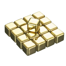 Golden Stainless Steel Beverage Stones (Six Included in Each Set)