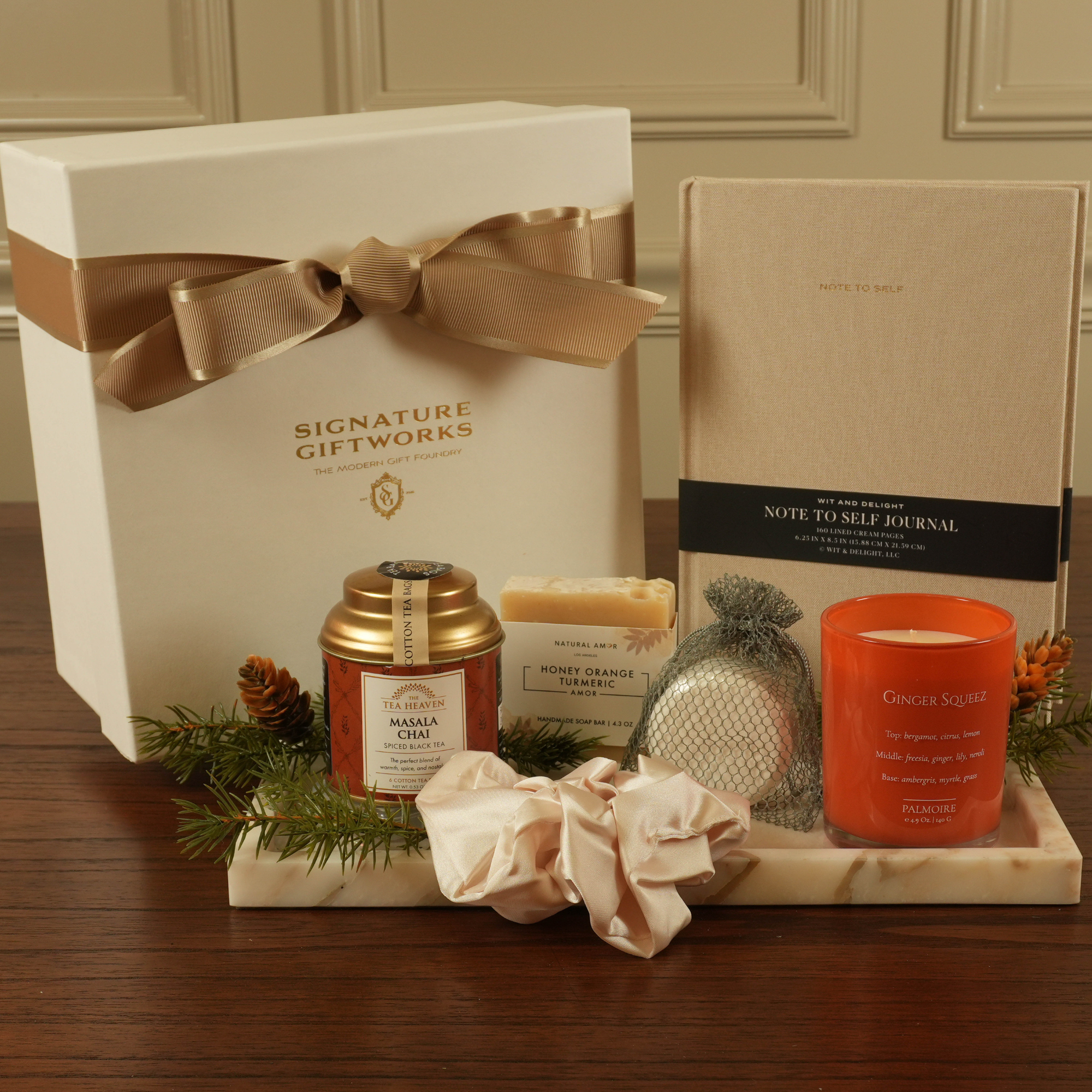 Classic Citrus Ginger Awakening spa gift set with citrus and ginger-inspired winter wellness elements.