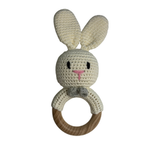 Crocheted Rabbit Baby Rattle